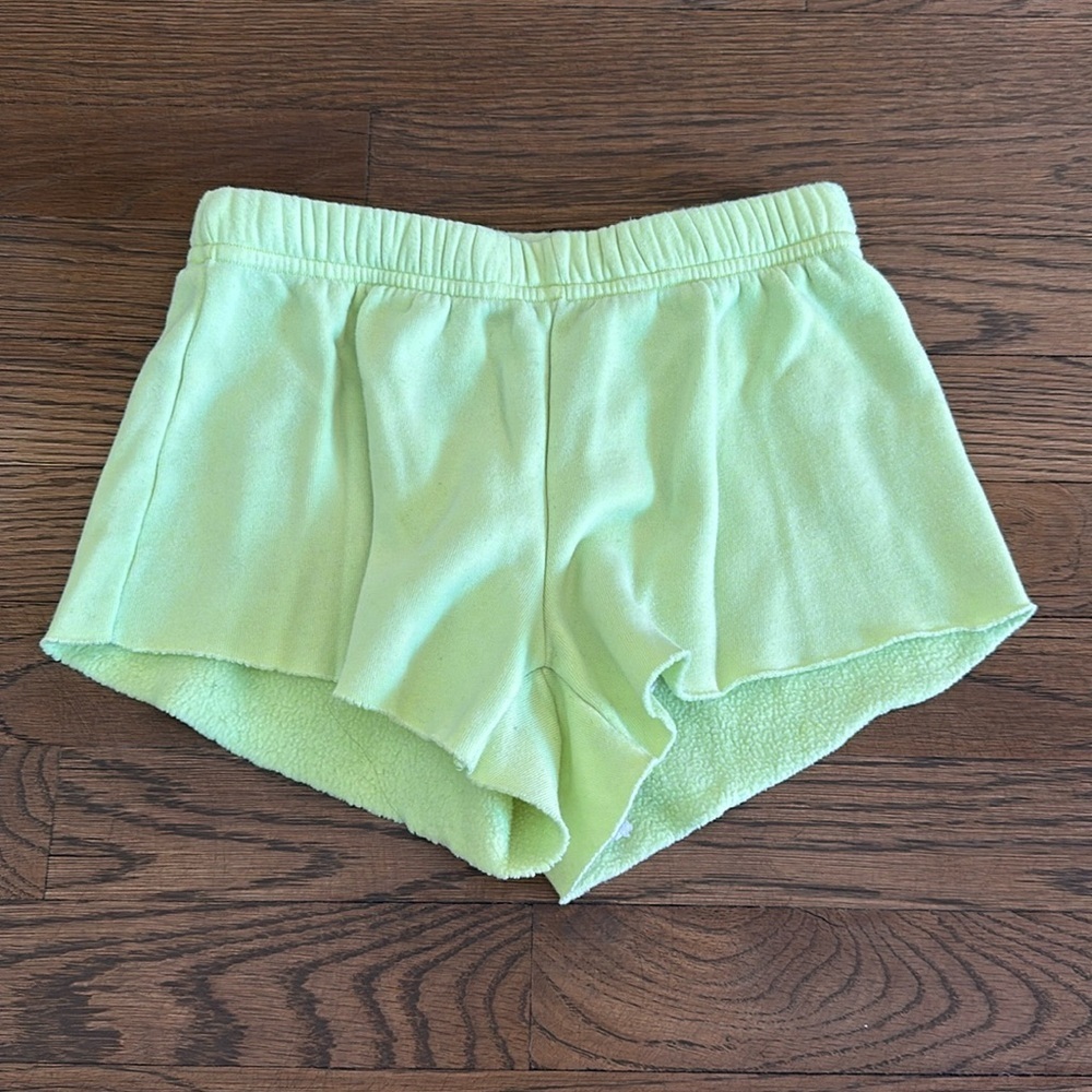 KatieJ NYC Girl’s Neon Green Soft Shorts - Size Small